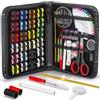ARTIKA Kit da cucito per adulti e bambini (119 pezzi) - Piccolo set per principianti con filo multicolore, aghi, forbici, ditale e clip, kit di riparazione di emergenza e da viaggio - Accessori e