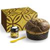 Amanti taste and passion Panettone Artigianale Nocciolato | Bonfissuto | Pasticceria Siciliana | Canicattì Sicilia | 1Kg | Vaso 200Gr Crema Spalmabile Nocciola | Cioccolato al Latte e Nocciole Tostate | Regalo Natalizio
