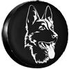 OCIOVAN Copertura universale per ruota di scorta con cane pastore tedesco, impermeabile, antipolvere, protezione per pneumatici per rimorchi, camper, SUV, camion, fuoristrada, viaggio, 35,5 cm