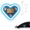 GCZCC Lampada LED Wireless per Finestrino Auto Con Luce Ambientale a Energia Solare a Forma di Cuore Neon Accessori Decorativi per Interni Regalo Romantico per Donne, Ragazze e Coppie-Blu ghiaccio