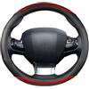 Mtuqvma Coprivolante Per Peugeot 308 2014~2020 II T9 308 SW 308 CC Copertura Volante automobile Fibra Carbonio + Cuoio DELL'UNITÀ Di Elaborazione Accessori Auto Interni Coprivolante Auto(E)