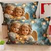 PETTI Artigiani Italiani 2 Federe Natalizie Angel 02 40x70 cm | 100% microfibra, stampa digitale, set da 2, Made in Italy
