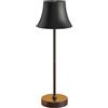 UPXNBOR Lampada da tavolo a LED senza fili, a batteria, per interni ed | Lampada da tavolo a batteria, luce calda dimmerabile a 3 livelli, impermeabile IP54, alloggiamento curvo interamente in