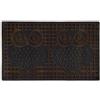 Relaxdays Zerbino in Gomma da Esterni e Interni, Tappetino Ingresso Antiscivolo con Gufi Decorativi 75 x 45 cm, Marrone