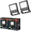 OSRAM Proiettore LED ENDURA FLOOD PC 10W 4000K Grigio | ENDURA® Flood Cool White PCR, Stand Luminaire and Ceiling Floodlight, Grigio scuro, dia, 30000 h, confezione da 2
