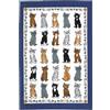 Ulster Weavers Strofinaccio carino e vintage (74 x 48 cm), 100% cotone, lavabile, colore blu navy, accessori da cucina e decorazione, regalo per amanti dei gatti, taglia unica