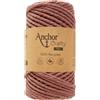 Schachenmayr Anchor Crafty Filo macramè fine 00116 mattone circa 65 m 250 g misto cotone poliestere tinto vegetale intrecciato morbido corda a 3 strati.