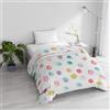 Italian Bed Linen Trapunta Invernale Imbottita Letto Singolo 160x245cm DoubleFace BASIC fantasia BALLOON, Made in Italy - Piumino Reversibile in morbida Microfibra 200gr/mq - Piumone Lavabile in Lavatrice