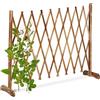 Relaxdays Grigliato in Legno per Rampicanti, Allungabile 275 cm, Marrone | Graticolato per Piante, per Giardino, Balcone