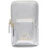 Braccialini B Braccialini Jinny Borsa a spalla portacellulare in similpelle di colore oro, chiusura zip e una tracolla in nastro logato rimovibile. Una tasca zip frontale.