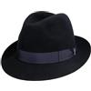 Borsalino Georgio Cappello in Feltro Donna/Uomo - Made Italy Film Fedora da Uomo con Nastro Grosgrain Autunno Primavera Inverno Estate Estate/Inverno