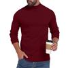PrinStory Maglia da uomo a maniche lunghe, con scollo rotondo, a collo alto, felpa leggera