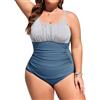 Tuopuda Costume da Bagno Intero Donna Taglie Forti Sexy Costumi Interi da Mare Piscina Push Up Imbottito Reggiseno Costumi Bikini Un Pezzo Spiaggia Beachwear L-4XL