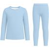 Domueay Set Intimo Termico Bambini, Caldo Maglia e Leggings, 5‑13 Anni | Ragazzi Ragazze Biancheria Intima Termica Sci, Foderato in Pile, Traspirante Abbigliamento Sport Calcio, Autunno Inverno