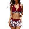 HEEKPEK Costume da Bagno Due Pezzi Donna Push Up Imbottito Reggiseno Bikini Set Costumi da Mare 2 Pezzi con Pantaloncini da Bagno Spiaggia Estate Beachwear