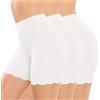 UMIPUBO Pantaloncini Sottogonna Donna 3 Pezzi, Anti sfregamento Boxer, Pantaloni di Sicurezza Senza Cuciture, Vita Alta Mutande Shorts Elasticizzati, Leggings Corti, Traspirante Mutandine