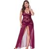 LINGERLOVE Donna Pizzo Lingerie Sexy Biancheria Intima da Notte Lungo Camicia Abito con Perizoma