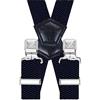 Decalen Bretelle da uomo larghe 4 cm con 4 clip in metallo molto resistenti, taglia unica per uomini e donne, regolabili ed elastiche X Style