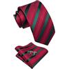 YourTies Cravatte di seta da uomo, motivo scozzese, motivo cachemire | Cravatta, fazzoletto, gemelli, fermacravatta, confezione regalo, per camicia, smoking, classico, formale, matrimonio, festa
