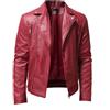 OHXSM Giubbotto bomber da motociclista in ecopelle PU da uomo Giubbotto in pelle da uomo Primavera e autunno inverno Blazer bavero PU Cappotti da tuta in ecopelle Giubbotto casual stile motociclista Giacca