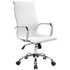 Archimede HC-9814H, Dallas Poltrona Presidenziale, Bianco, 54 x 63 x 116 cm
