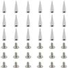 CEEYSEE 100 Pezzi Borchie a Cono Rivetti Punk 7 x 20mm Rivet con Vite per Borse, Scarpe,Abbigliamento,Fai da Te Decorazioni (Argento 7 x 20mm)
