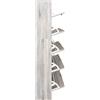 milani home - scarpiera moderna 5 ante a ribalta con specchi, 24 x 60 x 180 cm, grigio chiaro, truciolare bilaminato