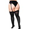 LEG AVENUE HOSIERY Calze a Rete con Fiocco Leg Avenue — Nylon, Taglia Plus