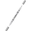 Online Calli.Brush Pen con doppia punta metallizzata argento, pennello e calligrafia, penna per lettering a mano, penne colorate per diario, penne calligrafia