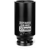 ZOYAKKI Chiave a bussola profonda da 27 mm, attacco in in / 12,7 mm, 6 punti, CR-MO, metrica