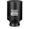 ZOYAKKI Chiave di arresto profonda per dadi assotti, 34 mm, azionamento 1/2 (12,7 mm), 6 punti, CR-MO, metrica