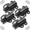 CEEYSEE 4 Pezzi Chiavistello Scorrevole Alluminio Chiavistello a Molla Serratura Porta Automatico con Viti per Porte,Finestre,Armadi, Finestre (Nero/FJH)