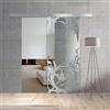Aqua Roy The Shower BOSS Porta Scorrevole in vetro modello TOSCANA 85x215 cm (60/85/95 cm) 8 mm, vetro Trasparente, Nano rivestito incolore, kit hardware complete (85x215 cm, DESTRA)