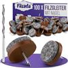 Filzada® 100x Feltrini con Chiodo Ø 22 mm - Scivoli Sedie in Feltro | Feltrini da Inchiodare per Sedie e Mobili - Scivoli Professionali - Protezione Pavimento Parquet, Laminato, Piastrelle, PVC