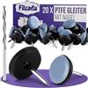 Filzada® 20x Piedini per Mobili in Teflon con Chiodo Ø 25 mm - Scivoli PTFE | Piedini per Moquette Tondi con Chiodo - Scivoli per Sedie, Tavoli, Mobili Pesanti - Protezione Parquet, Laminato, Piastrelle