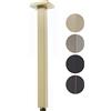 Drettyer Braccio doccia a soffitto con flangia, 50,8 cm, prolunga diritta quadrata di ricambio, braccio doccia lungo per soffione fisso a pioggia o soffitto alto, oro spazzolato