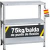 Simon Rack SimonRack Scaffale Metallo Garage, 3 Ripiani, 75 kg di Punto di Flessione, 900x800x400 mm, Con Viti, Scaffalatura Garage, Zincato - Advantage