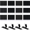 LLPT Strisce Appendiquadri Nero 24 Paia (48 Strisce) Small 15x50mm | Ganci per Quadri Senza Chiodi Strisce Adesive Resistenti e Anti-Danno per Poster e Cornici