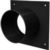 MKK Flangia a muro, collare, flangia di collegamento, tubo di ventilazione, raccordo a muro, nero, (diametro 100 mm)