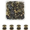JINTANG Set di 24 viti Chicago in ottone, M4 x 6 mm, a testa piatta, per rilegatura libri