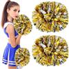 GEFIRE Pom Pom Cheerleader Pompon Pom Pom in Lamina di Metallo 2 Pezzi Pom PON di Squadra Cheer Leader Poms Pom Cheerleading Pom Dance Pom Giochi Sportivi Spirito di Squadra