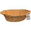 SICIGNANO CASALINGHI Cesto in Vimini Decorativo, per Regalo, Festività, Pasqua, Natale, con Accessori Opzionali per Confezione (Marrone, cm.46x36x13h - Ovale)