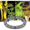 CYHTYM Luce circolare a LED per albero, faretto per esterni impermeabile IP65 per prato con palme, AC110V 220V DC24V(Warm light,6 SETS 24V)