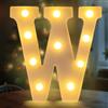 Fancysky Lettere LED da 22 cm, Lettere Luminose Led, Adatte per Proposte di Matrimonio, Festival, Feste e altri Eventi per Creare un'atmosfera Romantica e Accogliente (W)