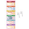 Boczif Organizer Appendiabiti per Bambini con 12 Scomparti (Rosa) | Piano Settimanale con Etichette da Lunedì a Venerdì, Appendibile a Porta o Parete, Ideale per Casa, Camera da Letto