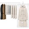 Nasxkji 6 Pezzi Sacchetti Sottovuoto Vestiti Appendere — 3x(70x130cm)+3x(70x110cm) | Hanging Vacuum Storage Bags, Gancio girevole a 360°, Salvaspazio, per Giacche di Media Lunghezza, Piumini e Felpe