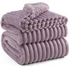 Bedsure coperta pile plaid divano - regalo donna, 220x240 cm, Viola Nebbia | Regalo di compleanno per donna/mamma/lei: plaid soffice per divano, arredo soggiorno, lavabile in lavatrice, OEKO-TEX.