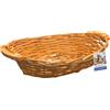 SICIGNANO CASALINGHI Cesto in Vimini Decorativo, per Regalo, Festività, Pasqua, Natale, con Accessori Opzionali per Confezione (Miele, cm.36x27x10h - Ovale)