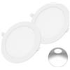 Ankishi Faretto LED da incasso 230 V, 6 W, bianco freddo, set di 2, plafoniera a LED, piatto in alluminio, 6500 K, faretti da soffitto, 180 °, grande angolo, a LED, per soggiorno, cucina, ufficio