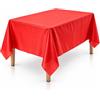 topolenashop 6 Tovaglie Rettangolari Riutilizzabili Colore Rosso 137 x 183 cm - Impermeabili, Antimacchia, Resistenti e Lavabili per Tavolo da 6 Persone, Feste, Cucina, Picnic, Interni | 73753